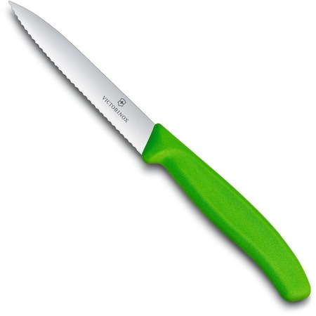 Swiss Army Brands 2024 Kitchen Swiss Classic Paring - Colored 4In Serrated, Spear Point Blade, 5/8In Width VIC-6.7736.L4